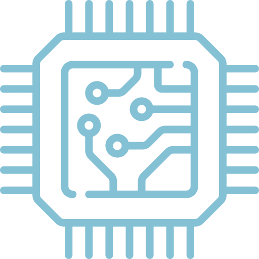 A computer chip with some electrical components on it