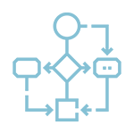 A blue and white diagram on green background